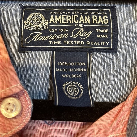 Men’s American Rag Button Down Shirt Medium - Picture 7 of 9